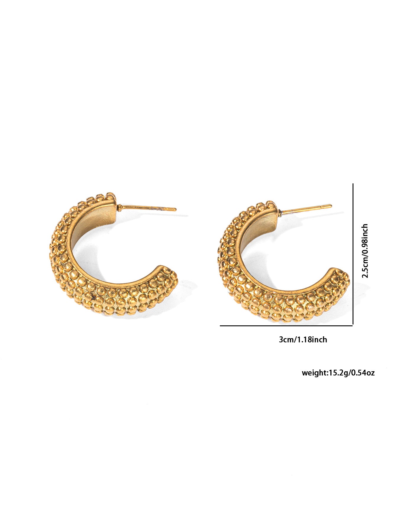Wholesale French-Style Semicircular Titanium Steel Earrings,  Fashion Accessory for Everyday Wear Boutique Resale