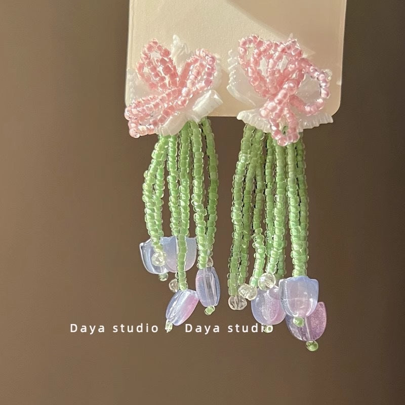 Wholesale Color Flower Earrings