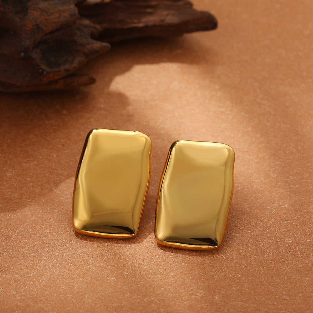 Wholesale  irregular dissolution quadrilateral exaggerated earrings