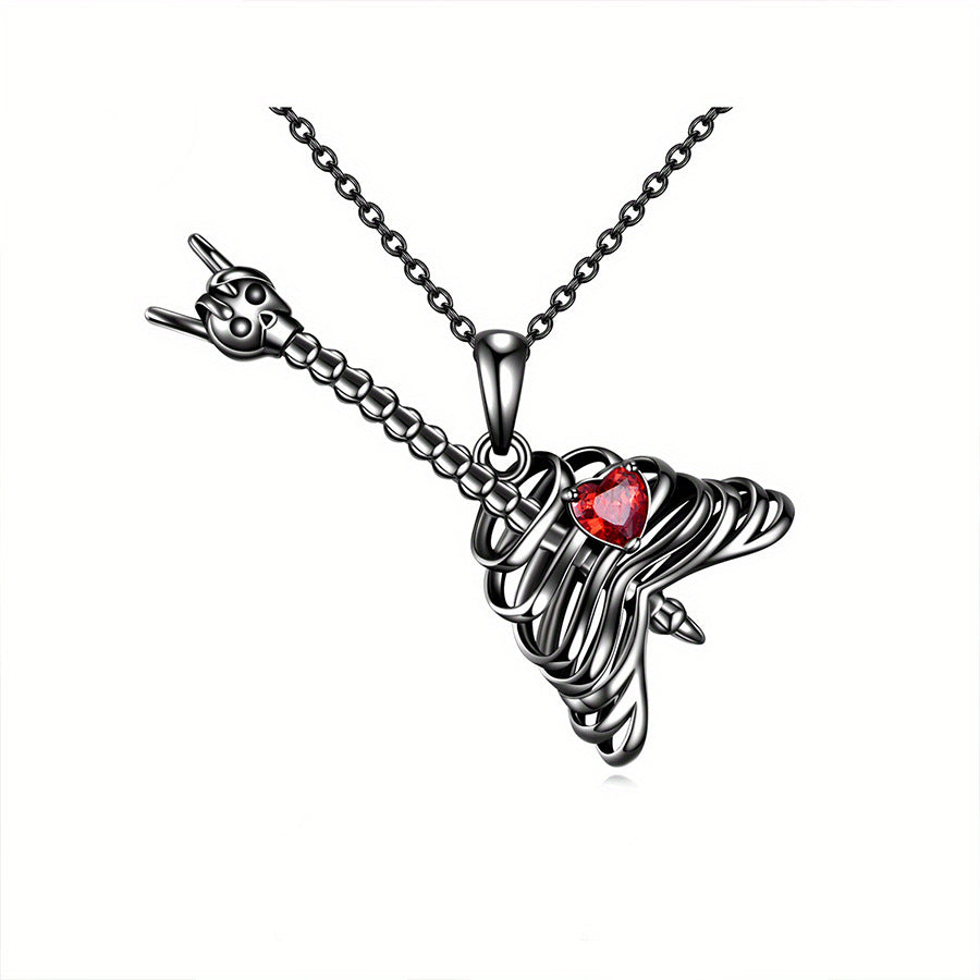 Wholesale music guitar pendant disco diamond-studded ribs love  necklace