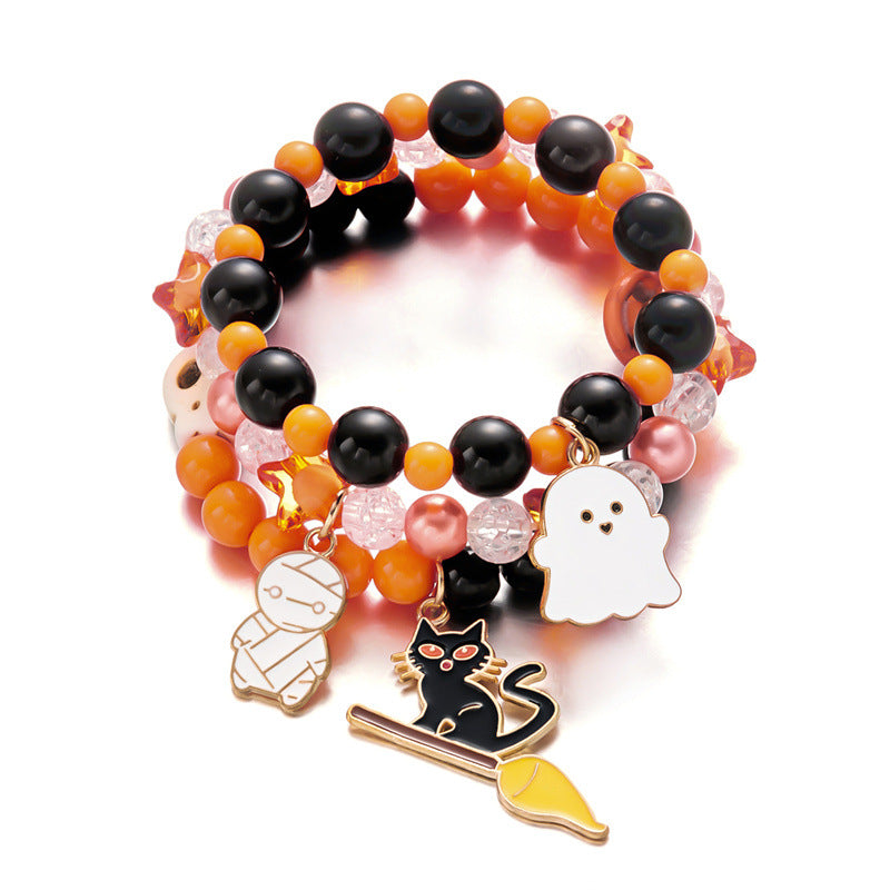 Wholesale  Pumpkin Ghost Bracelet Set