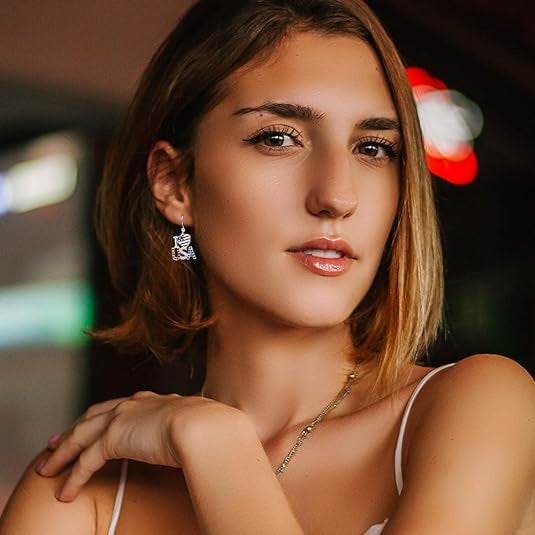 Wholesale  Independence Day earrings  creative I love American letters love earrings