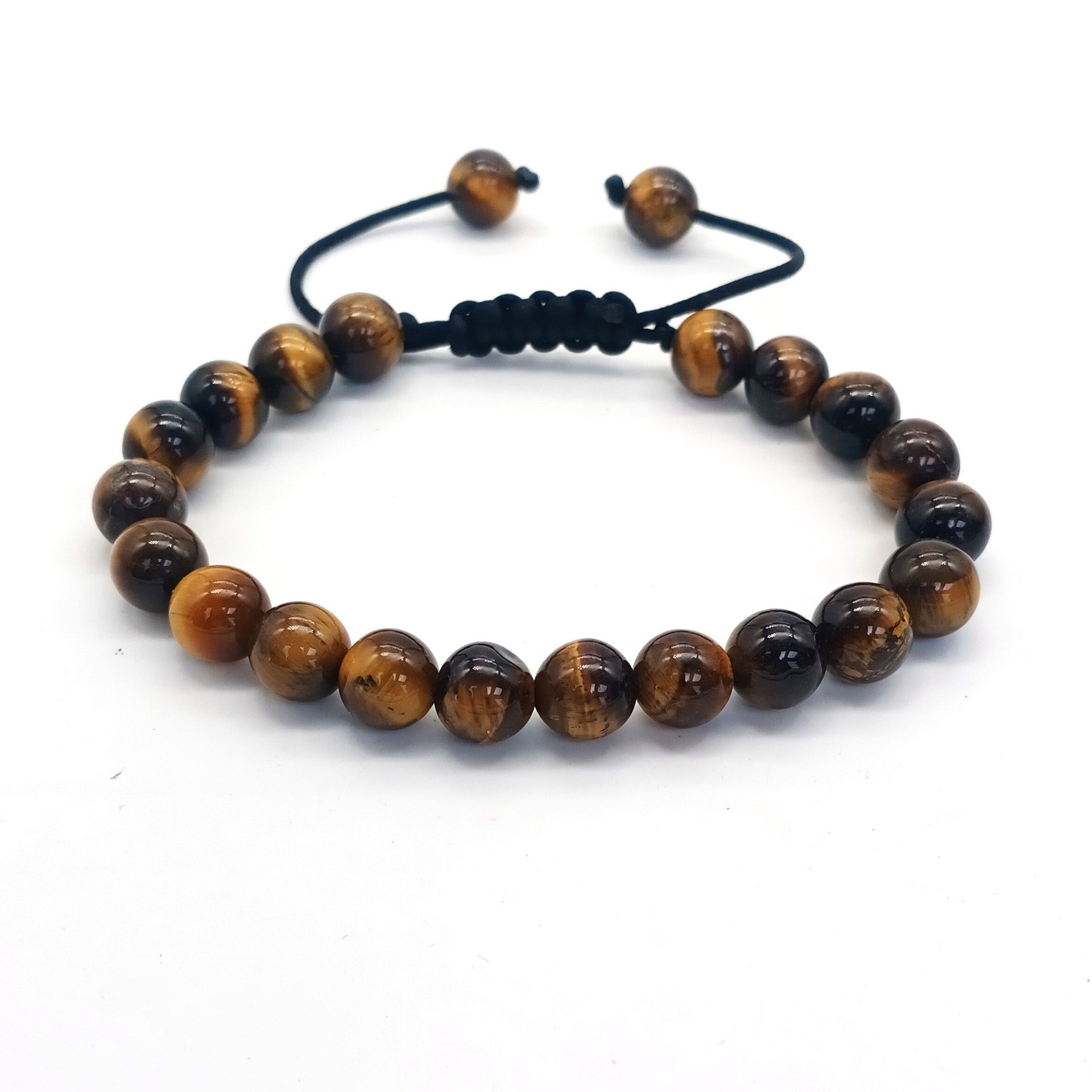 Wholesale 8MM Natural Stone Colorful Stone Crystal Beads Adjustable Bracelet ACC-B T-ZhongH023