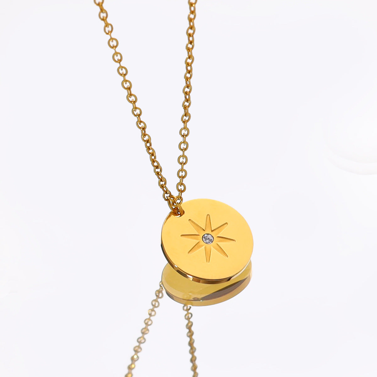 Wholesale Sun Star Necklace Titanium Steel Necklace ACC-NE-Mingl002