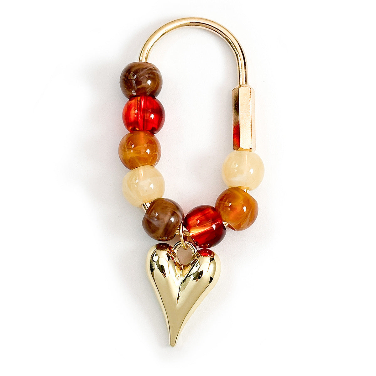 Wholesale Acrylic Bead Keychain With Star And Heart Charms Decorative Accessory For Bags And Car Keys
