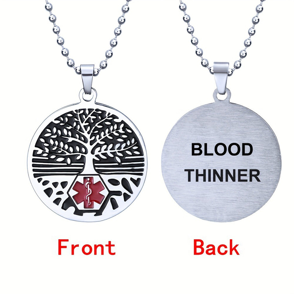 Wholesale Tree of Life Pendant Stainless Steel Corrosion Medical Logo Necklace