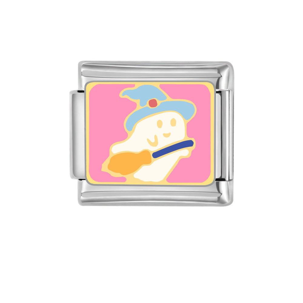 Wholesale Italian Charm Bracelet 9mm DIY Splicing Halloween Stainless Steel Composable Bracelet