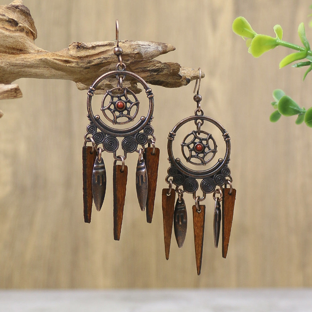 Wholesale Vintage Tassel Alloy Earrings Set Fashion Jewelry Accessory