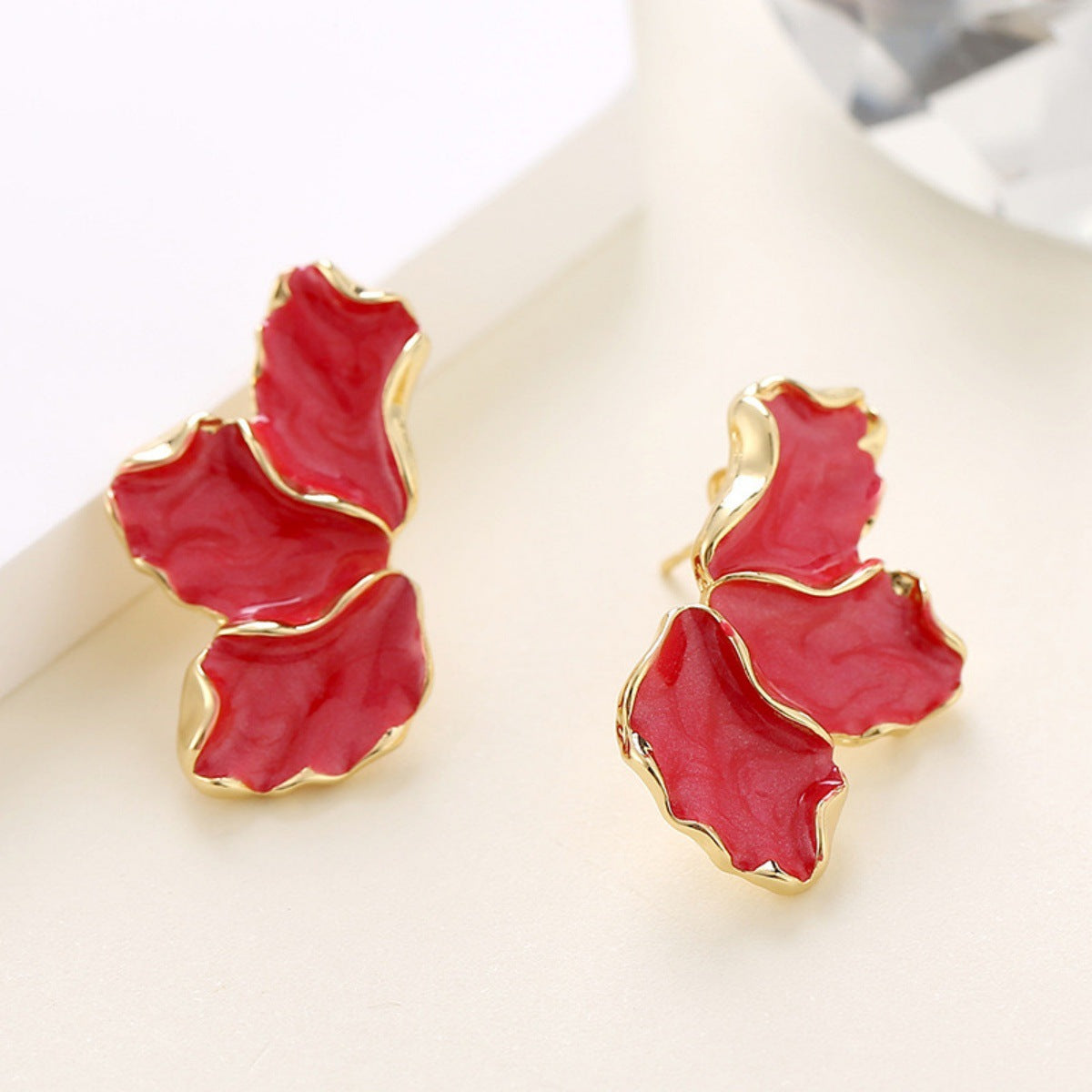 Wholesale all-match maple leaf flower earrings