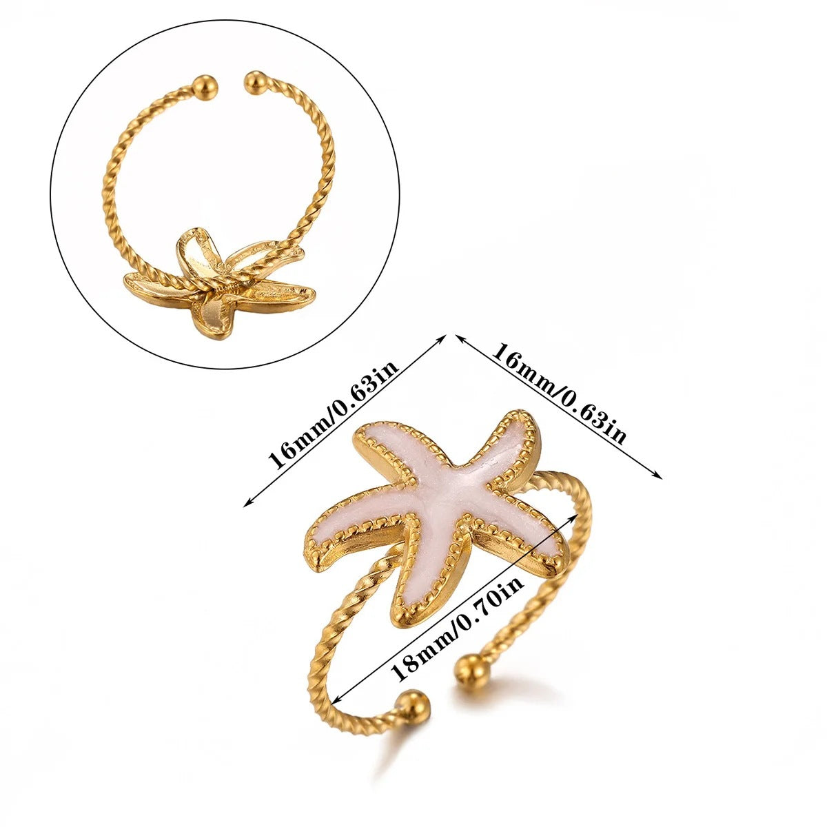 Wholesale Crab Shaped Open Ring Drip Oil Stainless Steel Fashion Accessory Gift