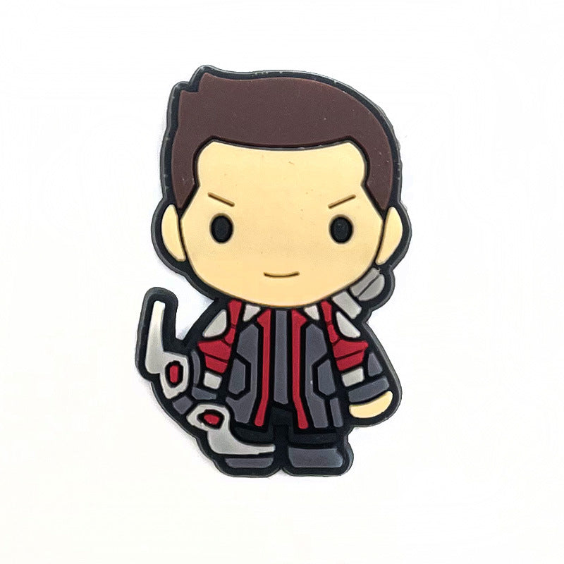 Wholesale 10pcs Soft rubber superhero cartoon Charms