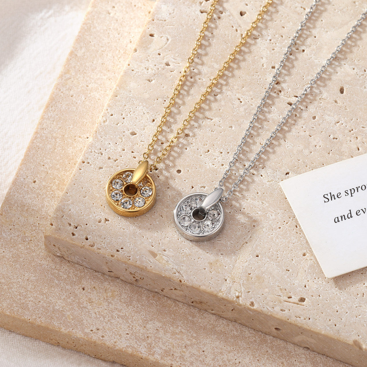 Wholesale Fashionable Titanium Steel with Micro-Set Zirconia choker Necklace