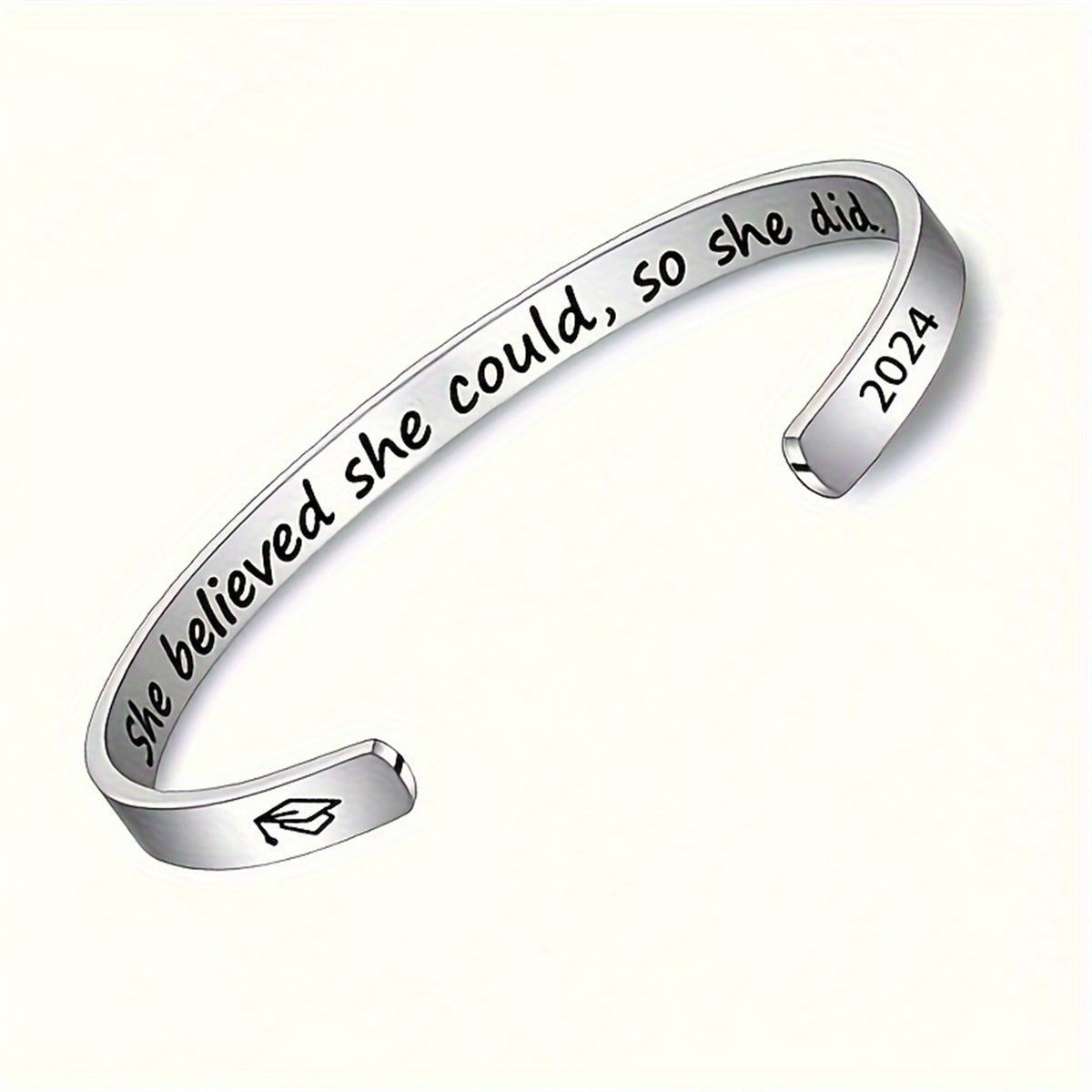 Wholesale Stainless Steel Engraving Bracelet C- Shaped Opening Bracelet
