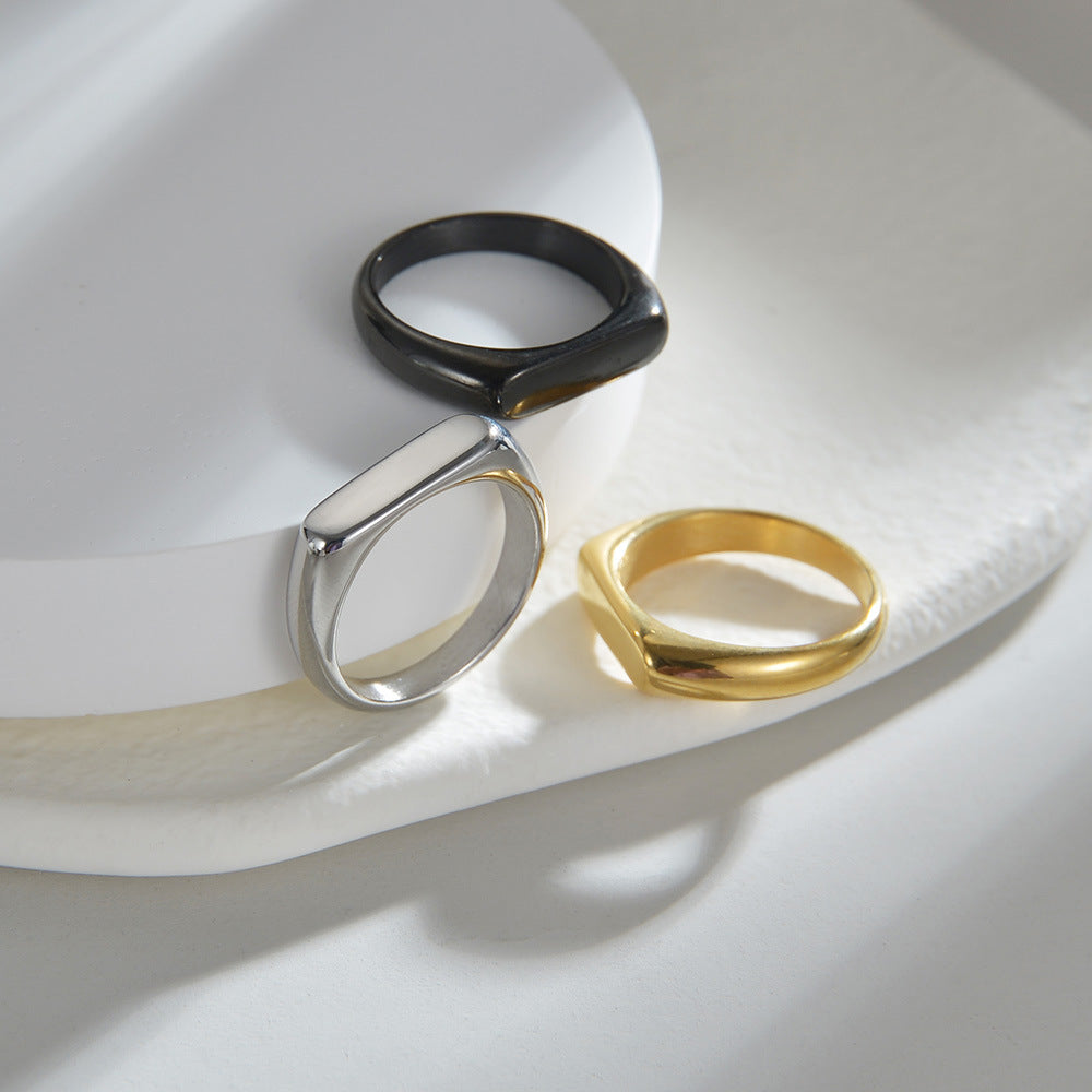 Wholesale Ins Style Stainless Steel Plain Ring,  Fashion Accessory Gift for Women