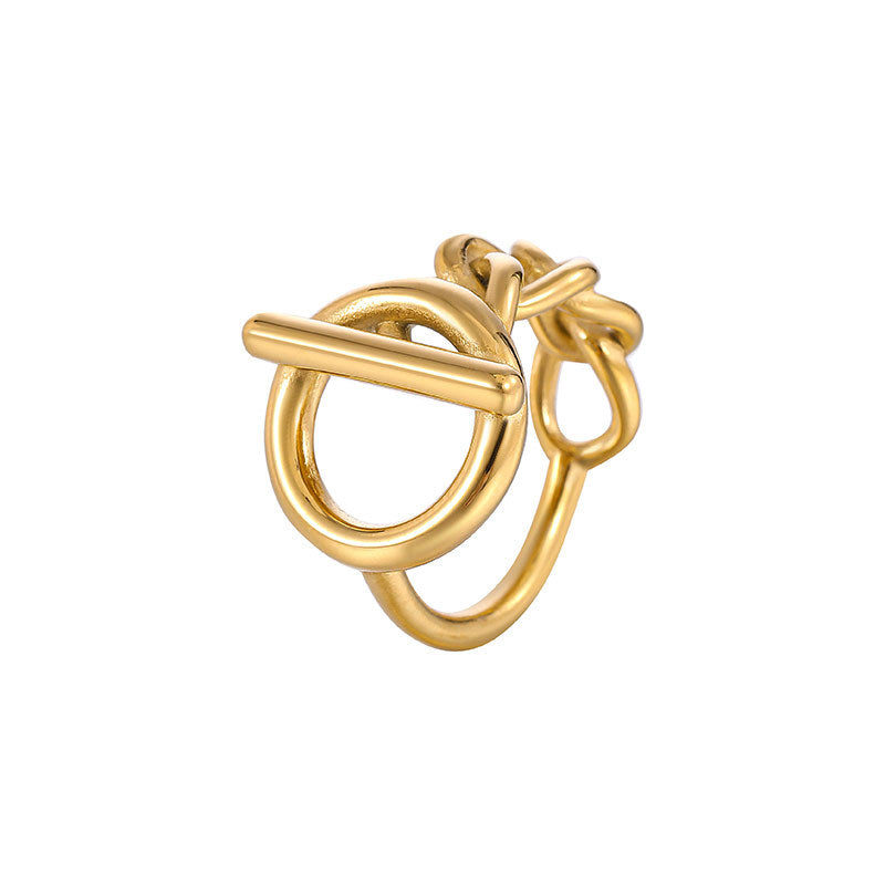 Wholesale Stylish Geometric Titanium Steel Ring