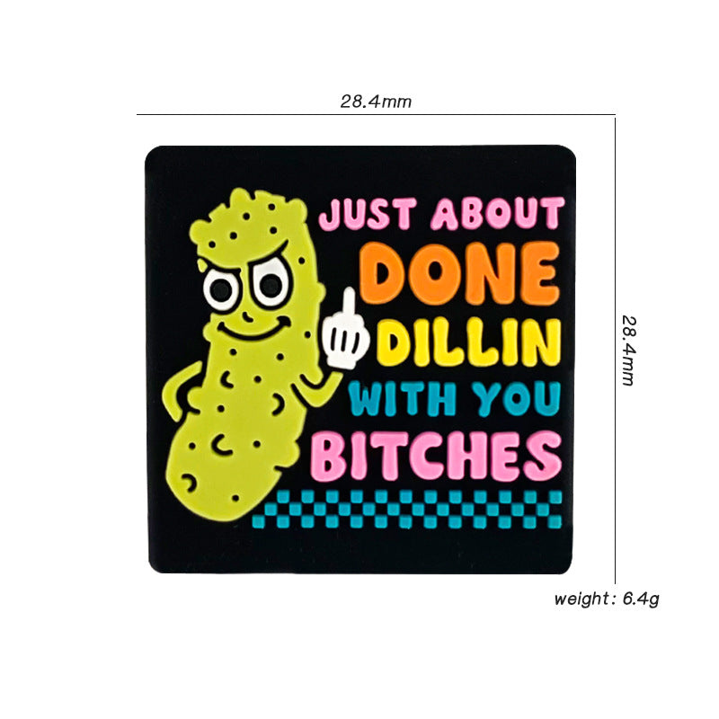 Wholesale 10pcs Short Phrase Silicone Beads Diy Accessories ACC-BDS-WDX233