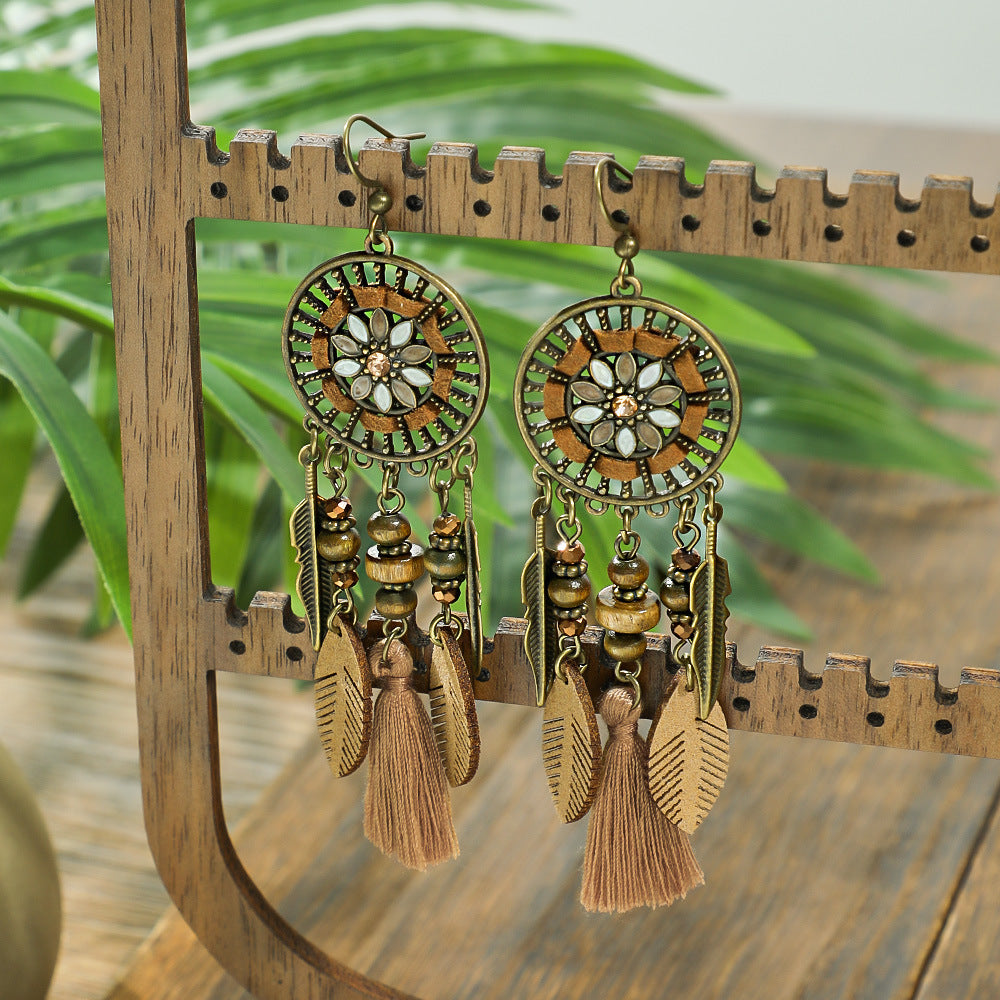 Wholesale Vintage Tassel Alloy Earrings Set Fashion Jewelry Accessory