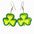 Wholesale St. Patrick's Four Leaf Clover Green Earrings