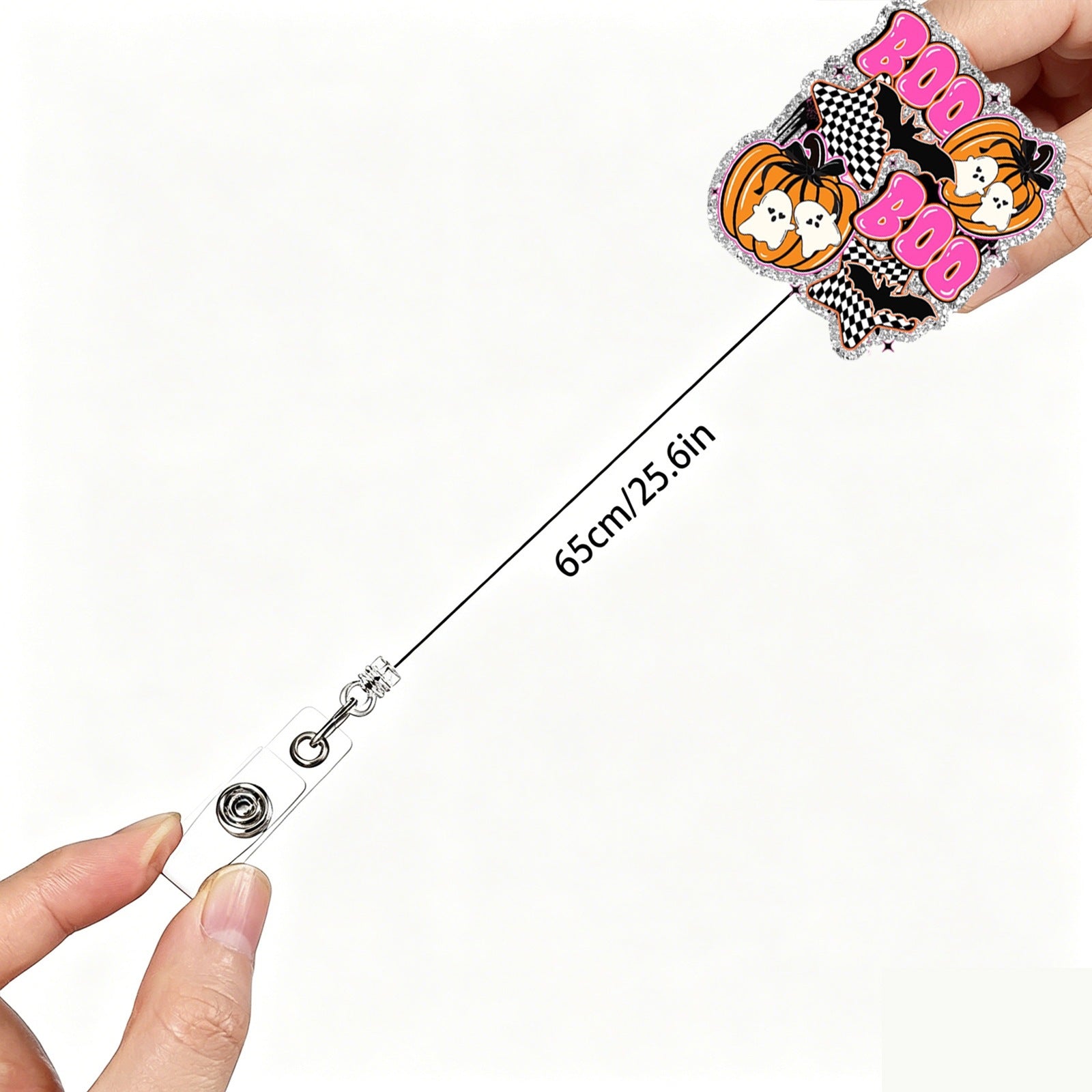 Wholesale  Ghost Candy Color ABS Retractable Badge Reel with Rotating Buckle for ID Holder Everyday Use