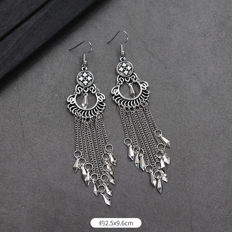 Wholesale Retro Ethnic Earrings Boho Tassel Stud Earrings Bohemian Vintage ACC-ES-Luox009