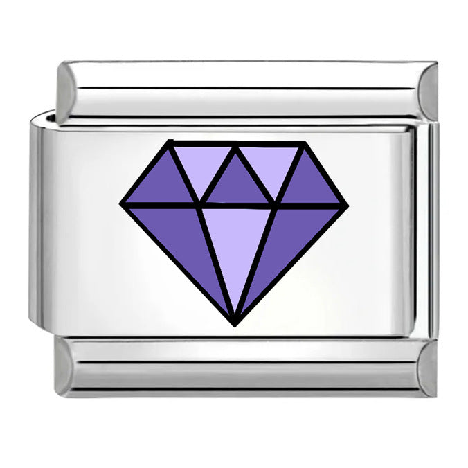 Wholesale Italian Charm Bracelet 9mm DIY Splicing Cute Creative Titanium Steel  Composable Bracelet