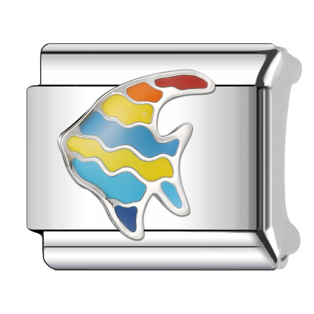 Wholesale Italian Charm Bracelet 9mm DIY Splicing Animal Style Stainless Steel Composable Bracelet