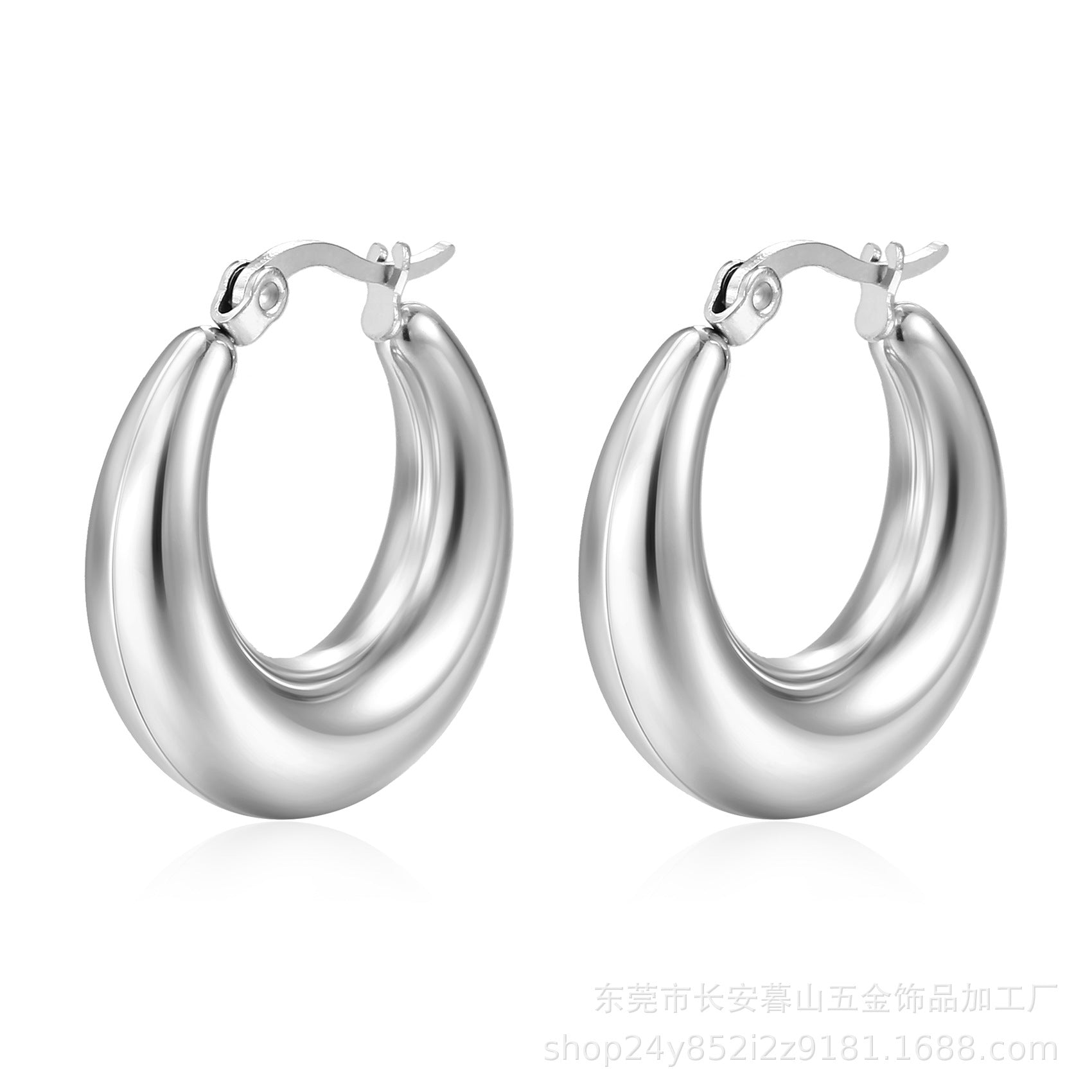 Wholesale Round Stainless Steel Hollow Earrings ACC-ES-MuShan053
