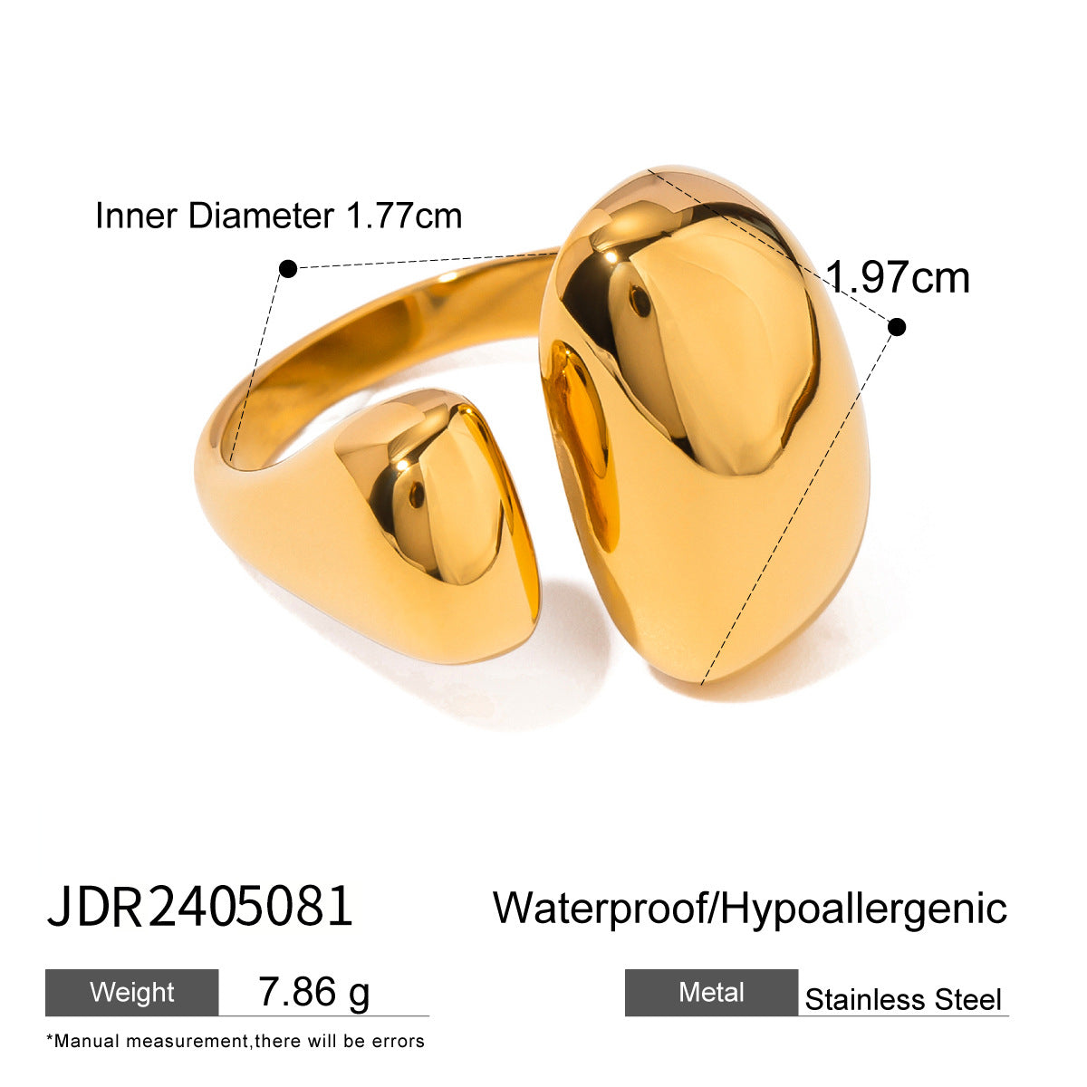 Wholesale Stainless Steel Electroplated Retro Heart Ring - Trendy Everyday Wear Gift for Women