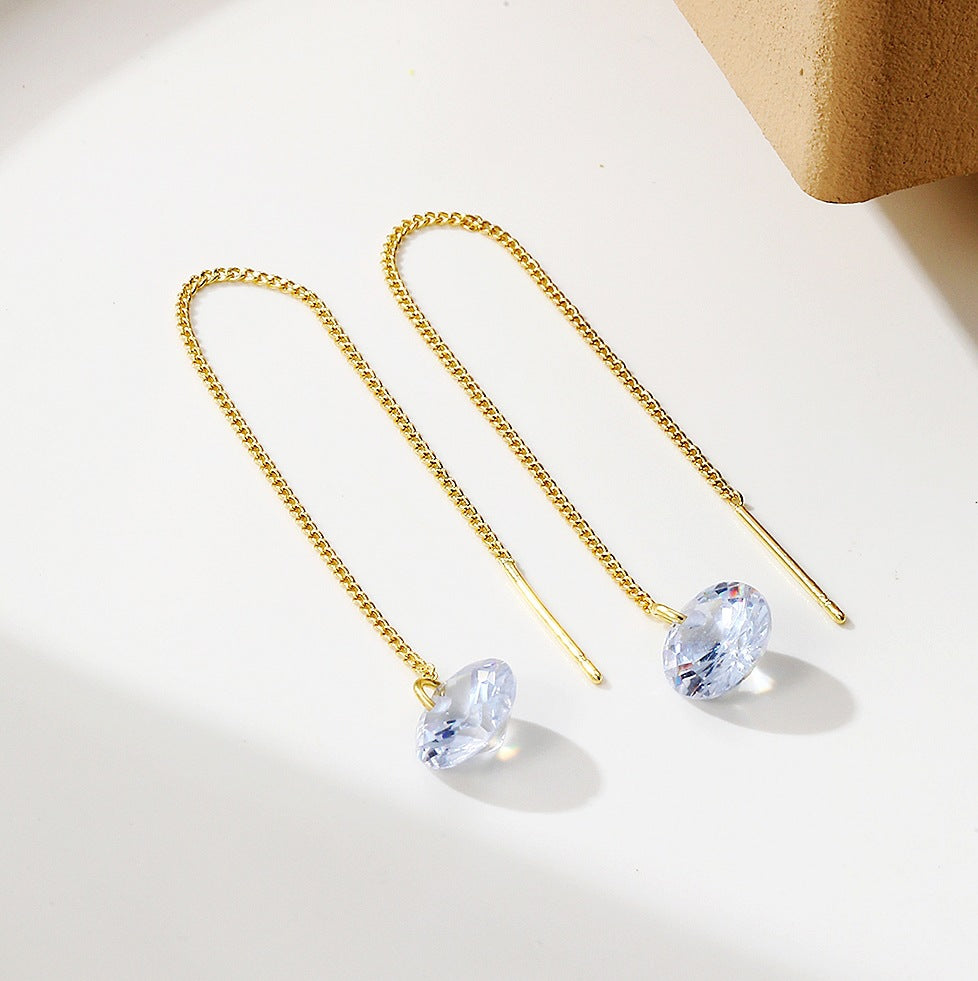 Wholesale  Rhinestone Bird Ear Line Personality Elegant Long Earrings