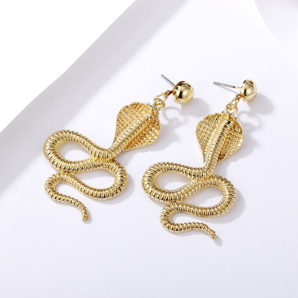 Wholesale Unique Snake Shaped Diamond Studded Earrings