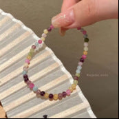 Wholesale Dopamine Rainbow Rice Bead Bracelet Glass Handmade Beads Trendy Jewelry Accessory For Women And Girls