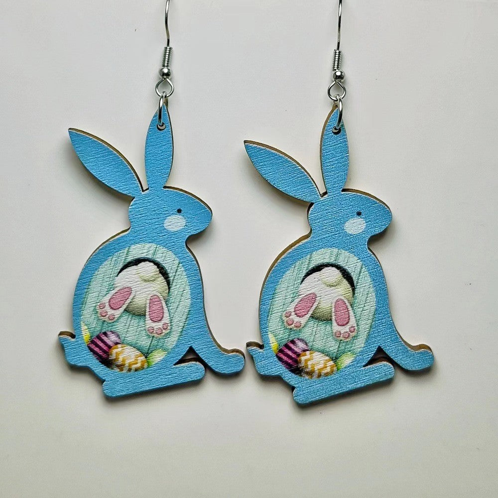 Wholesale Easter Cute Bunny Egg  Acrylic Earrings