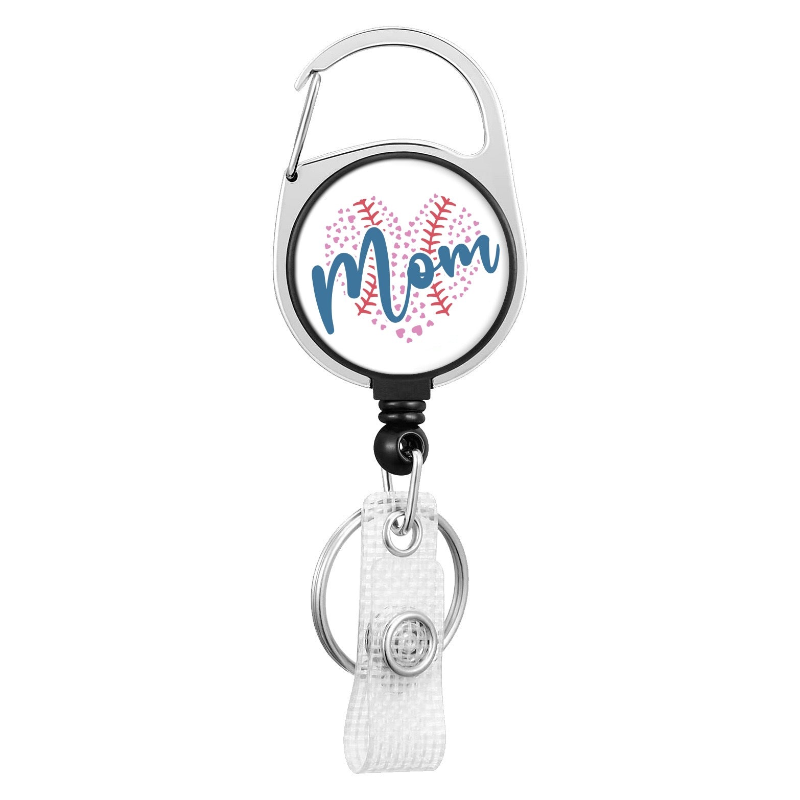 Wholesale Floral Alloy  Retractable Rotating Badge Keychain