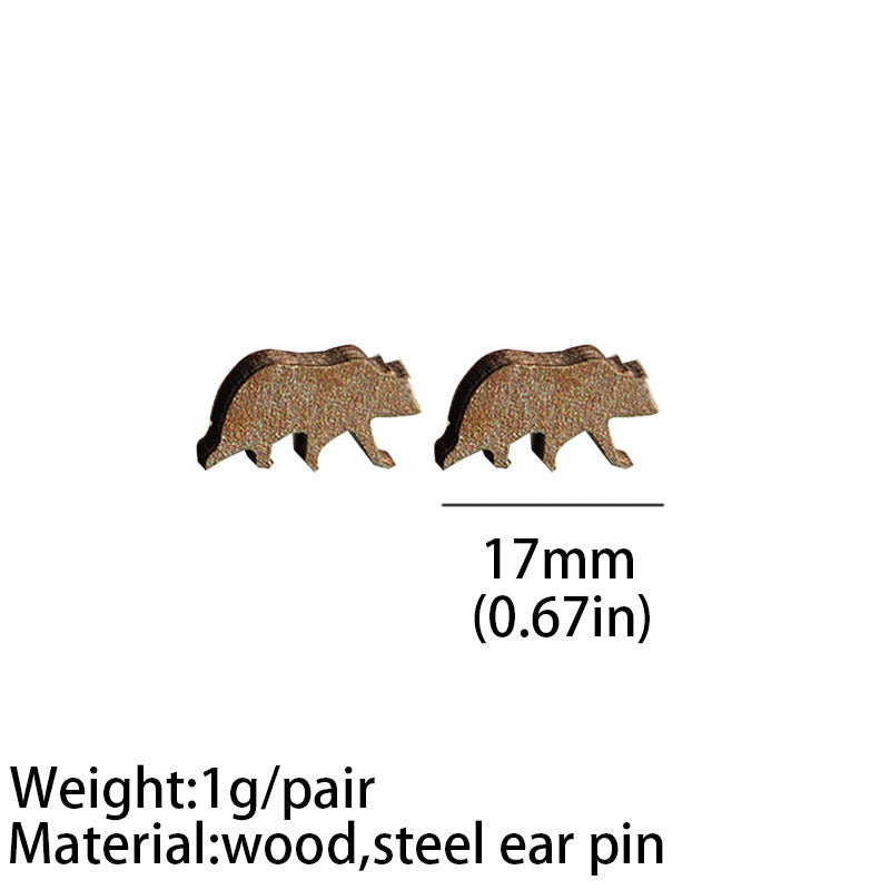 Wholesale 2 pairs/ pack Wooden tent torch  earrings
