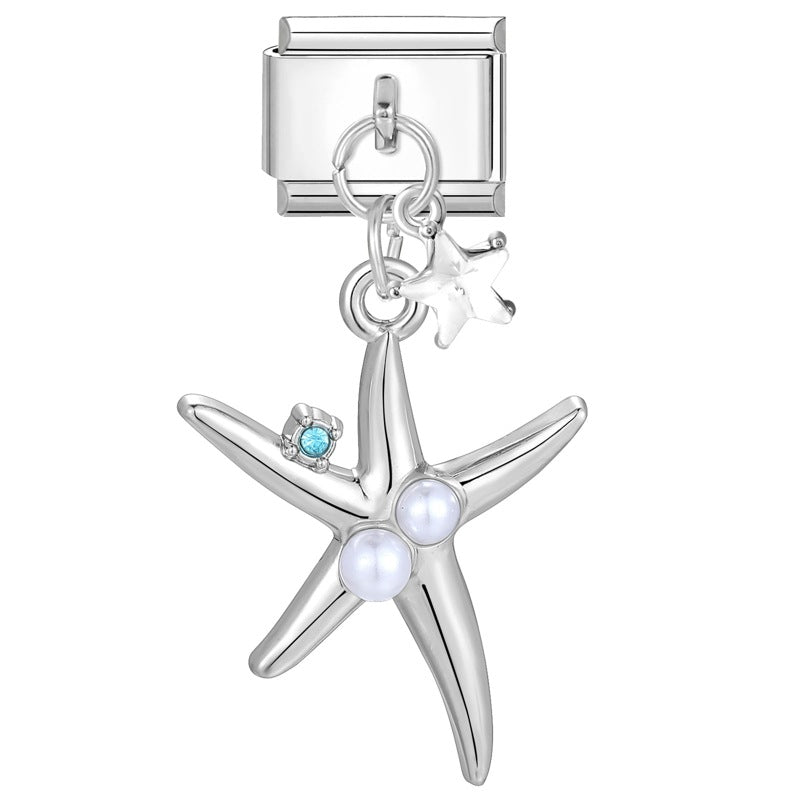 Wholesale Italian Charm Bracelet 9mm DIY Splicing Cute Creative Pendant Stainless Steel Composable Bracelet