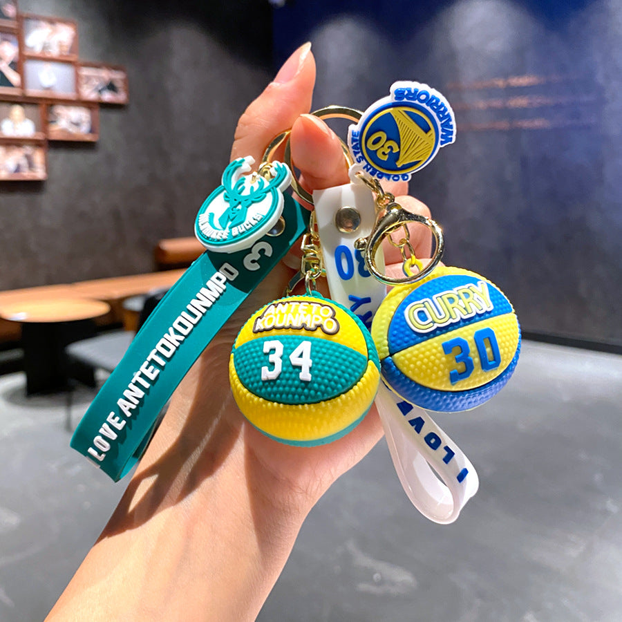 Wholesale Cartoon PVC Soft Basketball Keychain ACCVIP-KC-GongZ026