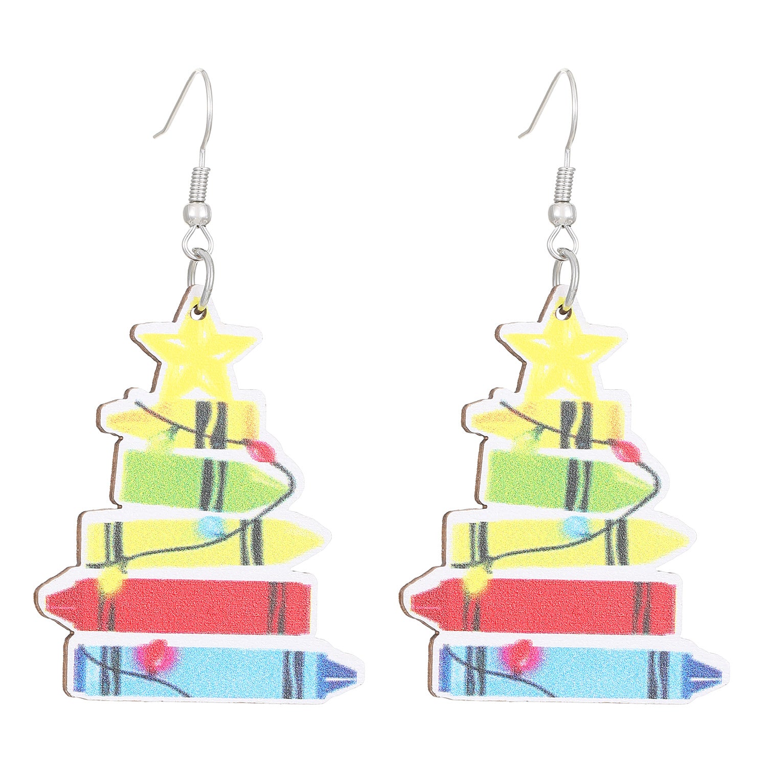 Wholesale  Ballet Dancing Cat Wood Earrings