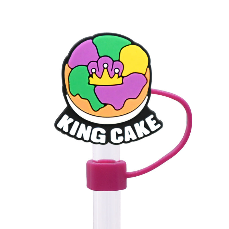 Wholesale Random 100pcs Carnival Series Straw Cover 10MM Straw Tube Cap