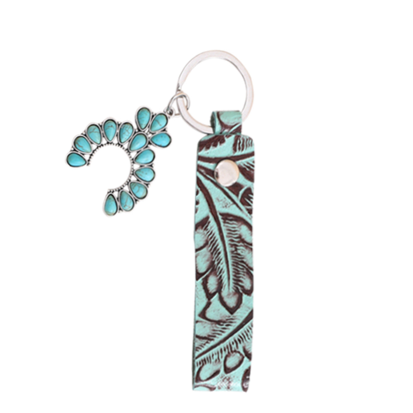 Wholesale Brown Leather Pattern Keychains ACC-KC-LuoKun002