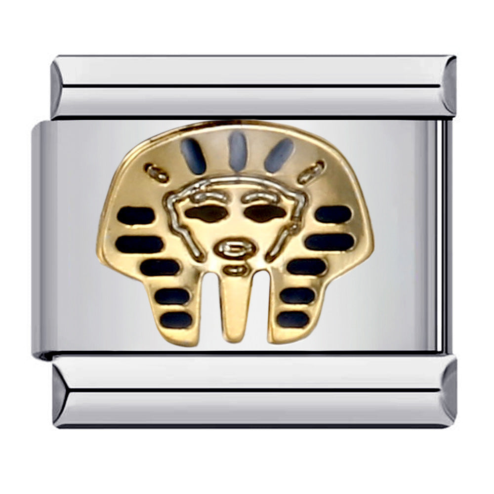 Wholesale Italian Charm Bracelet 9mm DIY Splicing Removable Arabic Culture Stainless Steel Composable Bracelet