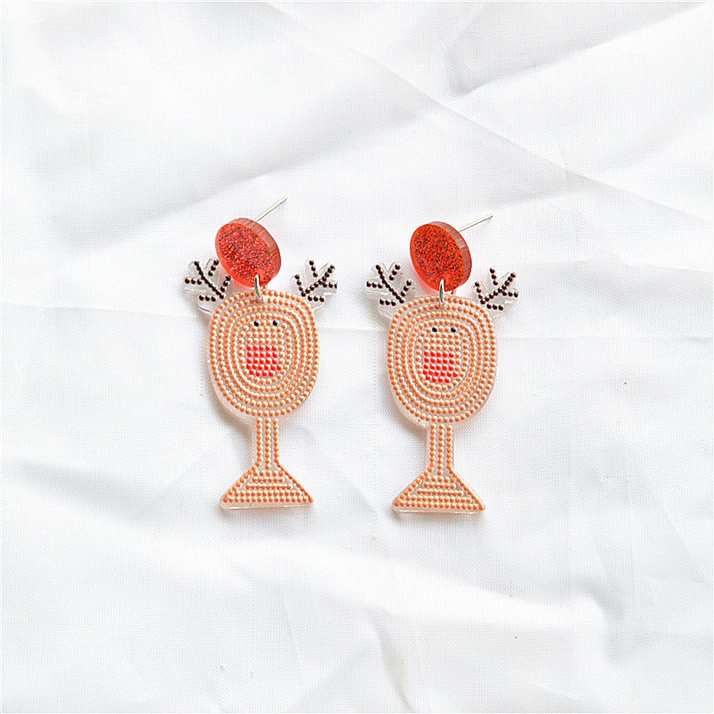 Wholesale Christmas Polka Dot Christmas Tree Boots Earrings ACC-ES-XN034