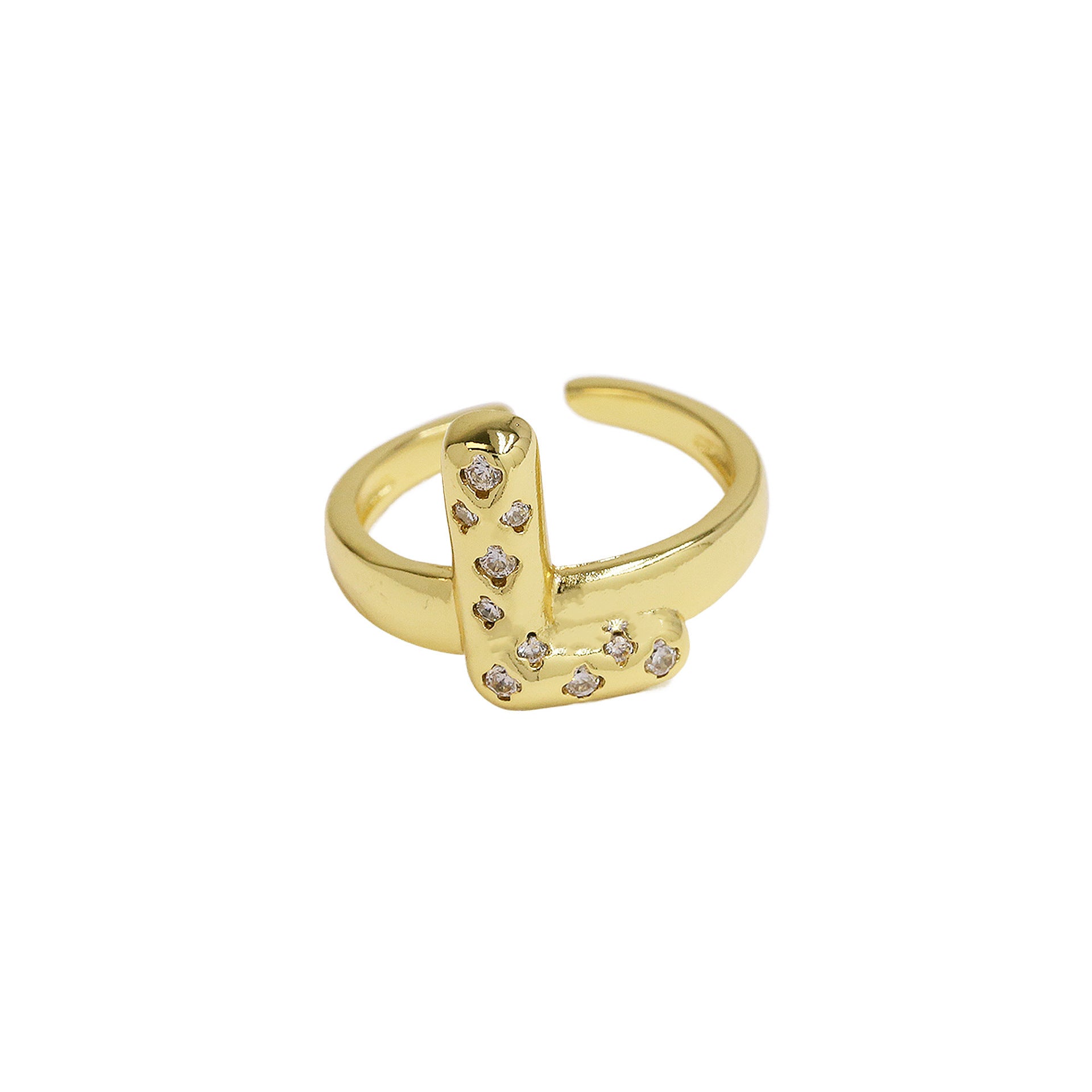 Wholesale Micro-inlaid Zircon Bubble Bubble Balloon Cute 26 English Letters Open Ring