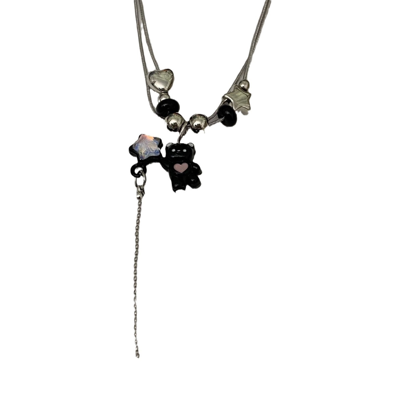 Wholesale Cartoon  Love Bear Star Tassel Necklace