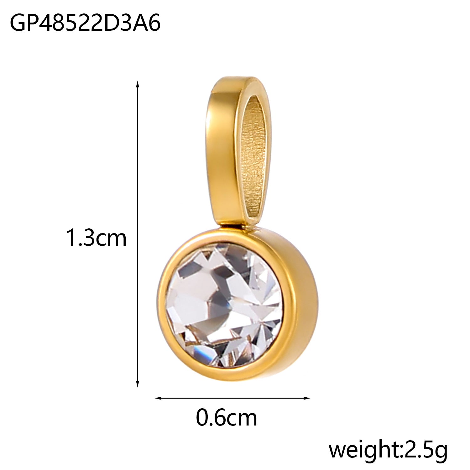 Wholesale Stainless steel birthday stone letter pendant