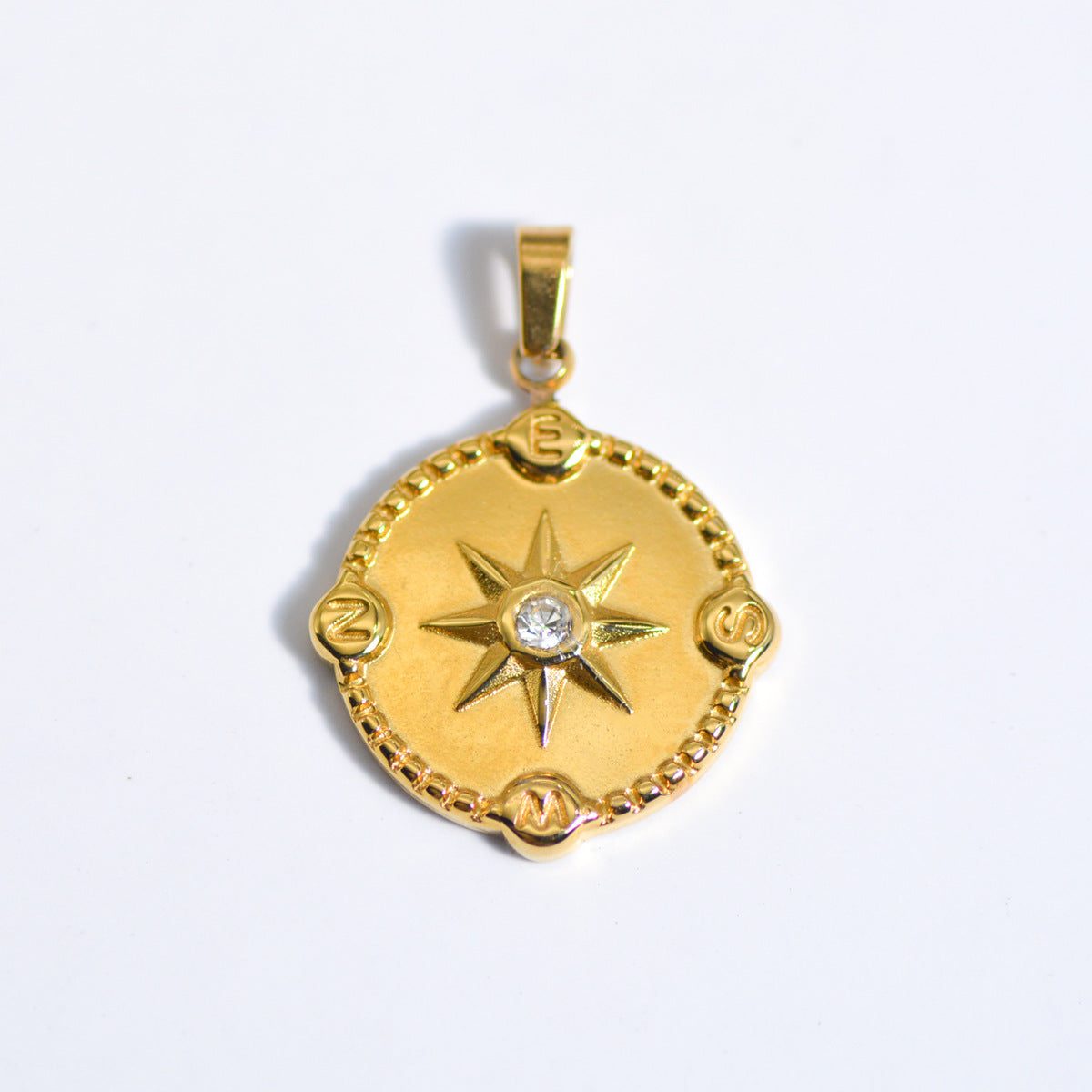 Wholesale Stylish Geometric Stainless Steel Necklace Pendant Natural Stone Drop DIY Jewelry Accessory For Layering And Gift
