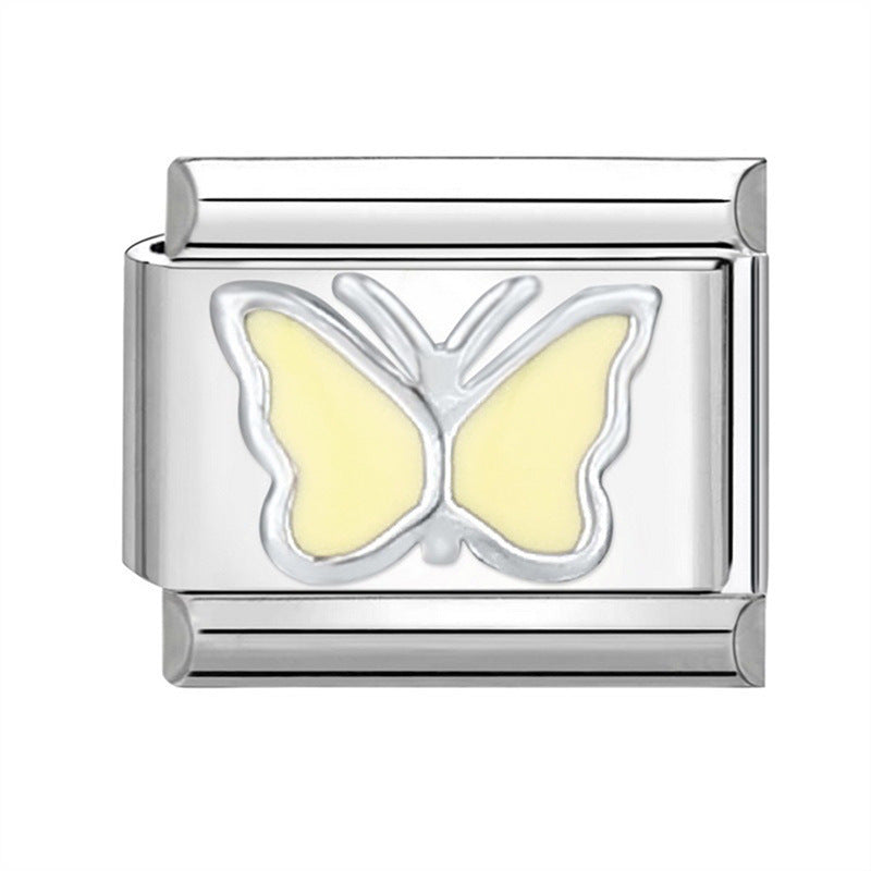 Wholesale Italian Charm Bracelet 9mm DIY Splicing Creative Pattern Titanium Steel Composable Bracelet