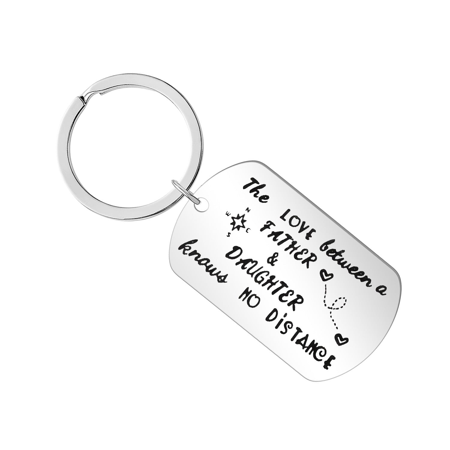 Wholesale stainless steel creative family keychain