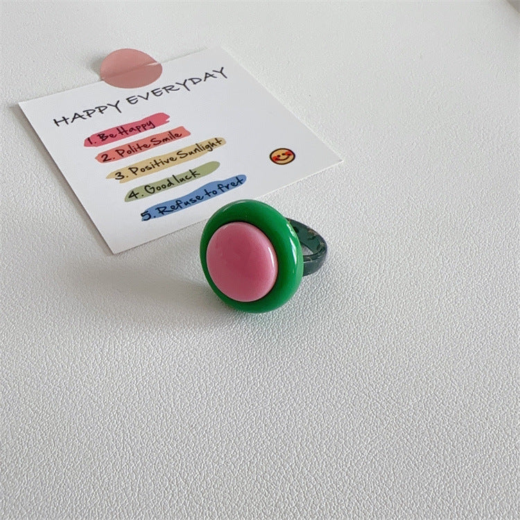 Wholesale  Acrylic Cute Sweet Smiling Cat Puppy Ring