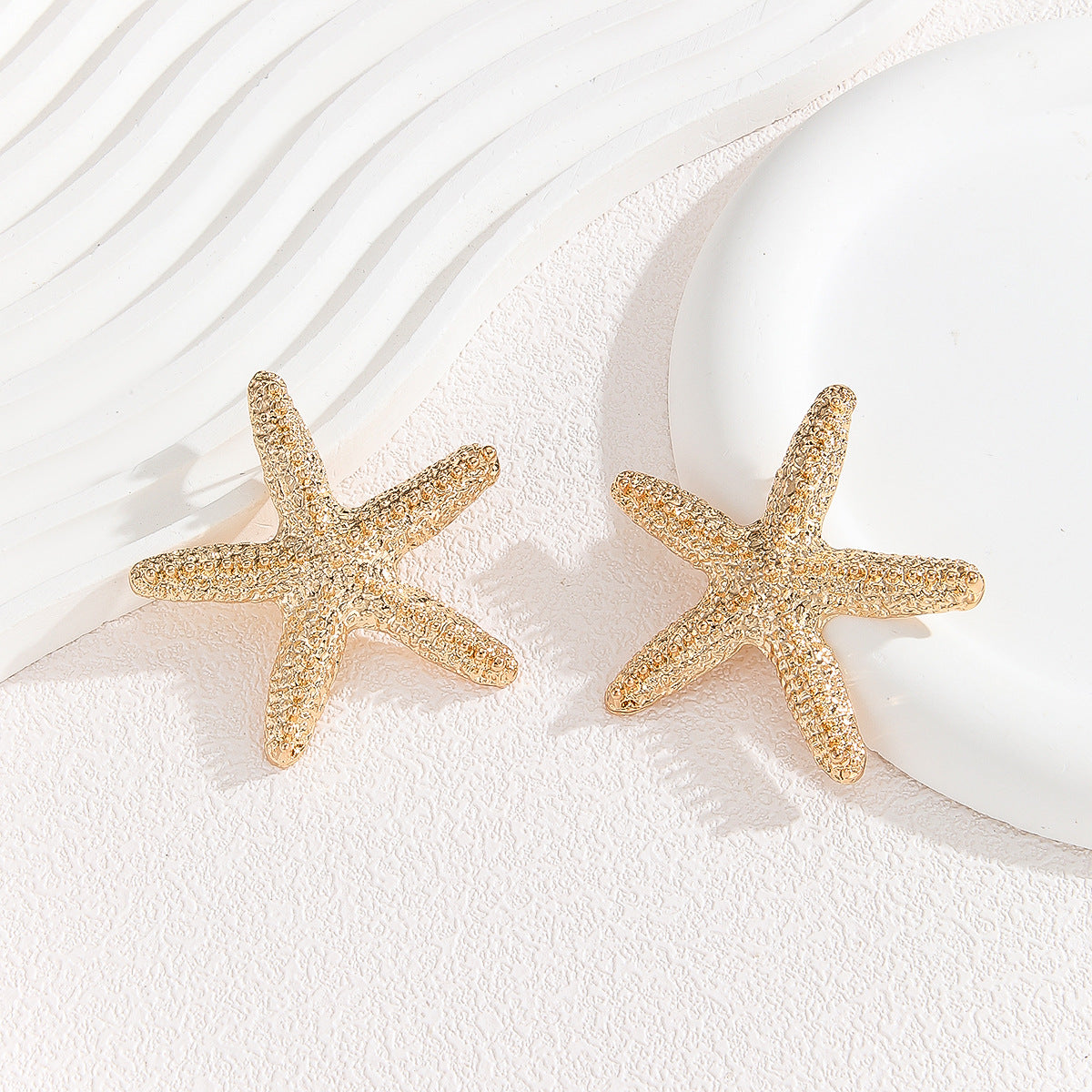 Wholesale 12pcs Geometric Ocean Style Starfish Earrings