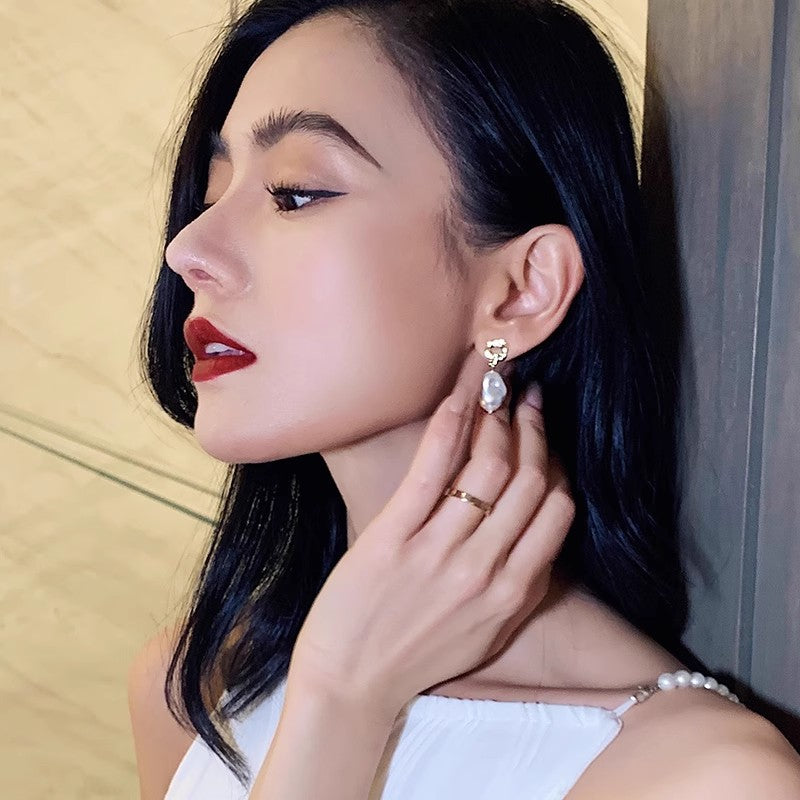 Wholesale  Baroque Special-Shaped Pearl Earrings